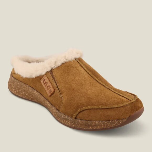NEW TAOS Future Shearling Clogs - Suede IN Chestnut Sued For Women 925 6s3 - Picture 3 of 11